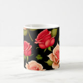 Floral Red Roses Koffiemok (Center)