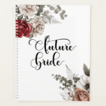 Floral Red Roses Modern Wedding Planner<br><div class="desc">rode florale waterverf planner met zwart script "future bride". Zo  om al je trouwplannen te maken.</div>