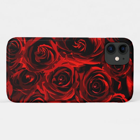Floral Red Roses Pattern Case-Mate iPhone Case (Achterkant (horizontaal))