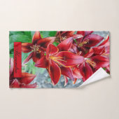 Floral Red Stargazer Lily Bad Handdoek (Handdoek)