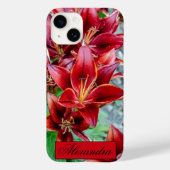 Floral Red Stargazer Lily Case-Mate iPhone Case (Achterkant)