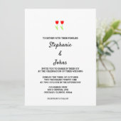 Floral Red Tulips Flower Abstract Cute Wedding Kaart (Staand voorkant)