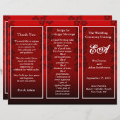 Floral Red van de omslag van het Programma van de  (Voorkant / Achterkant)