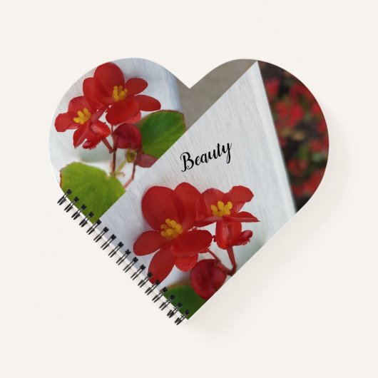 Floral Red + White Notitieboek (Voorkant)