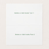 Floral Red White Roze Waterverf Visitekaartje (Binnenkant ongevouwen)