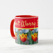 Floral Red Yellow Tulip maakt het niet uit Mok (Voorkant links)