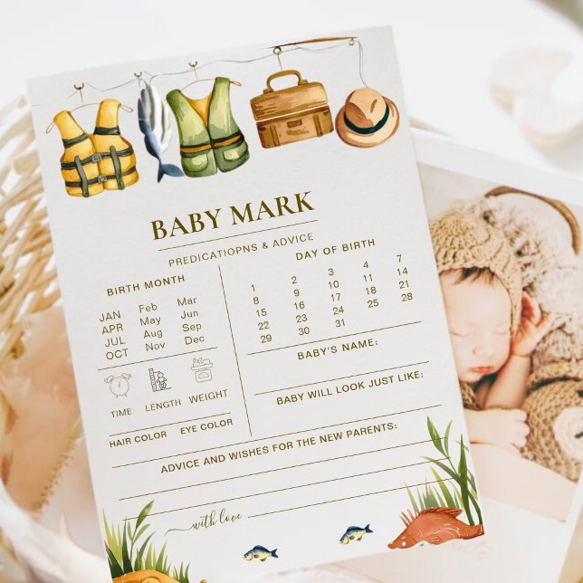 Floral Reel Excited Baby Shower Predictions Game (Creator heeft geüpload)