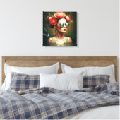 Floral Reflection Canvas Afdruk (Insitu (Slaapkamer))