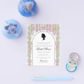 Floral Regency Elegant Vrijgezellenfeest Flyer (Enkel)