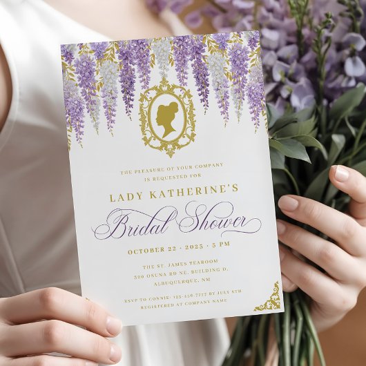 Floral Regency Era Vrijgezellenfeest Kaart