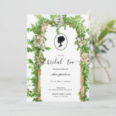  floral regency vrijgezellenfeest kaart (Staand voorkant)