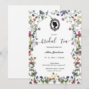  floral regency vrijgezellenfeest kaart