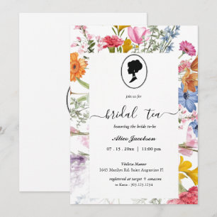  floral regency vrijgezellenfeest kaart