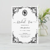  floral regency vrijgezellenfeest kaart (Staand voorkant)