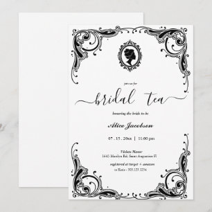  floral regency vrijgezellenfeest kaart