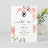 floral regency vrijgezellenfeest kaart (Staand voorkant)