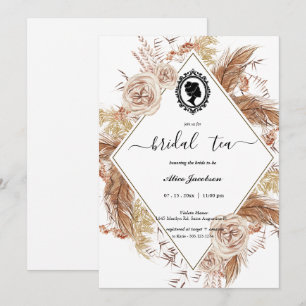  floral regency vrijgezellenfeest kaart