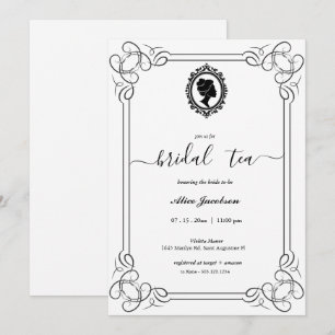  floral regency vrijgezellenfeest kaart