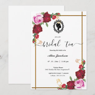  floral regency vrijgezellenfeest kaart