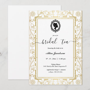  floral regency vrijgezellenfeest kaart