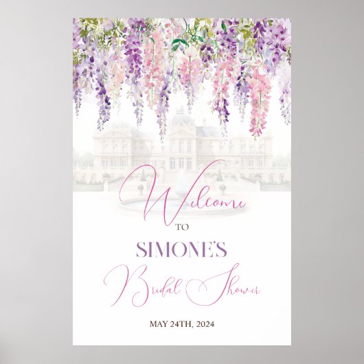 Floral Regency Welkomstbord Poster (Voorkant)