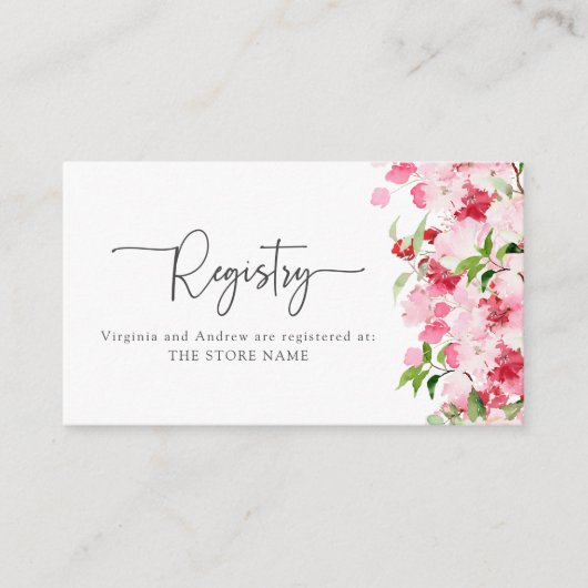 Floral Registry Kaart (Voorkant)