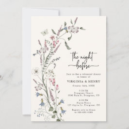 Floral Rehearsal Dinner Invitation Kaart
