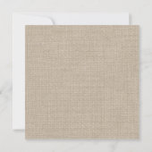 Floral Rehearsal Dinner Invitation on burlap Kaart (Achterkant)