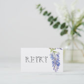 *~* Floral REIKI Wisteria Flower Waterverf Visitekaartje (Staand voorkant)