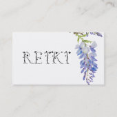 *~* Floral REIKI Wisteria Flower Waterverf Visitekaartje (Voorkant)