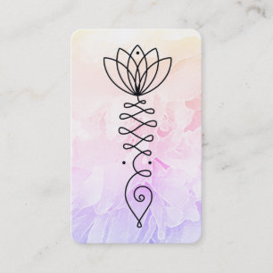 *~* Floral Reiki Yoga Heart Peony Flower Lotus Visitekaartje