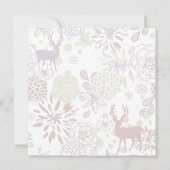 Floral Reindeer Winter Weddenschap Kaart (Achterkant)