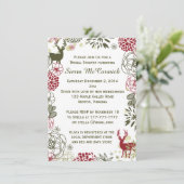 Floral Reindekerst Bridal Shower Kaart (Staand voorkant)