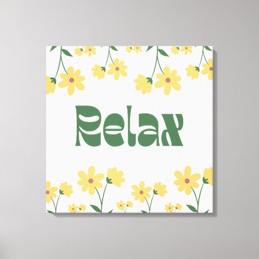 Floral Relax Canvas - Muurkunst (Voorkant)