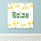 Floral Relax Canvas - Muurkunst Afdruk (Insitu (Houten vloer))
