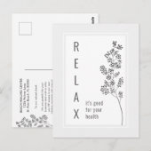 Floral Relax Motivatie Gezegde Briefkaart (Voorkant / Achterkant)