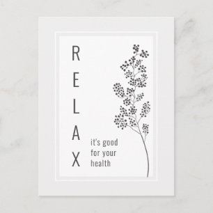 Floral Relax Motivatie Gezegde Briefkaart