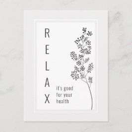 Floral Relax Motivatie Gezegde Briefkaart