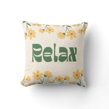 Floral Relax Sierkussen – Inspirerend quote