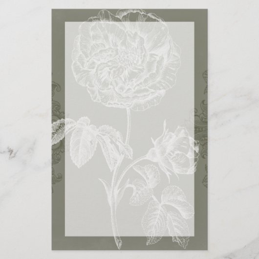 Floral Relief I Briefpapier (Voorkant)