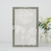 Floral Relief I Briefpapier (Staand voorkant)