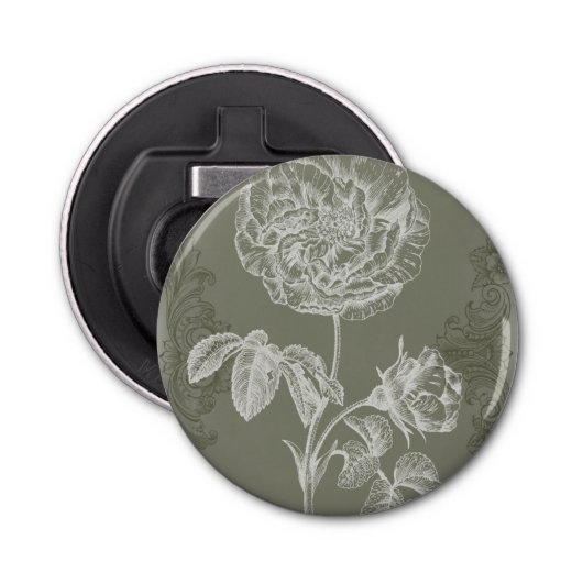 Floral Relief I Button Flesopener (Voorkant)