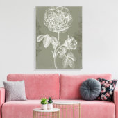 Floral Relief I Canvas Afdruk (Insitu (Woonkamer))