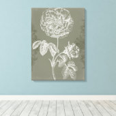 Floral Relief I Canvas Afdruk (Insitu (Houten vloer))