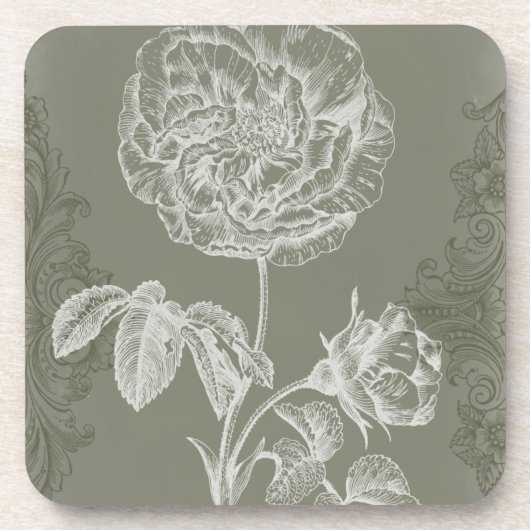 Floral Relief I Drankjes Onderzetter (Voorkant)