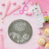 Floral Relief I Papieren Bordje (Feest)