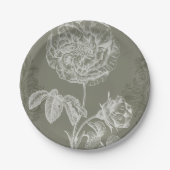 Floral Relief I Papieren Bordje (Voorkant)