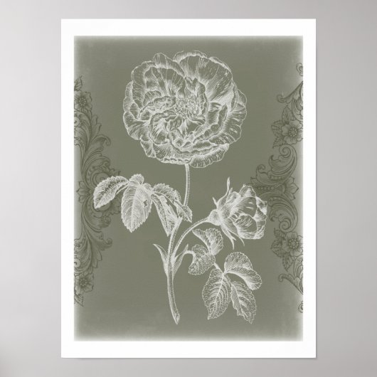 Floral Relief I Poster (Voorkant)