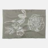 Floral Relief I Theedoek (Horizontaal)