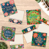  Floral Religieuze Quote Vriendelijkheid Kaart Vierkante Visitekaartje